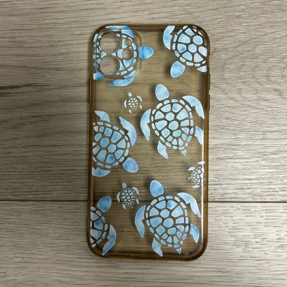 Blue Sea Turtle Patterned iPhone 6-8 Phone‎ Case